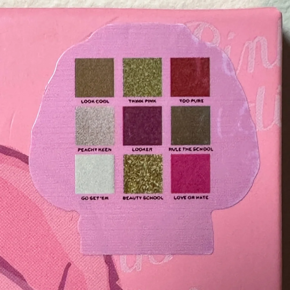 Revolution X Pink Ladies eye shadow palette featuring 9 different shades.